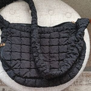 Urban Expressions Black Quilted Shoulder Bag